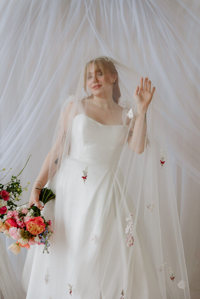 floral veil